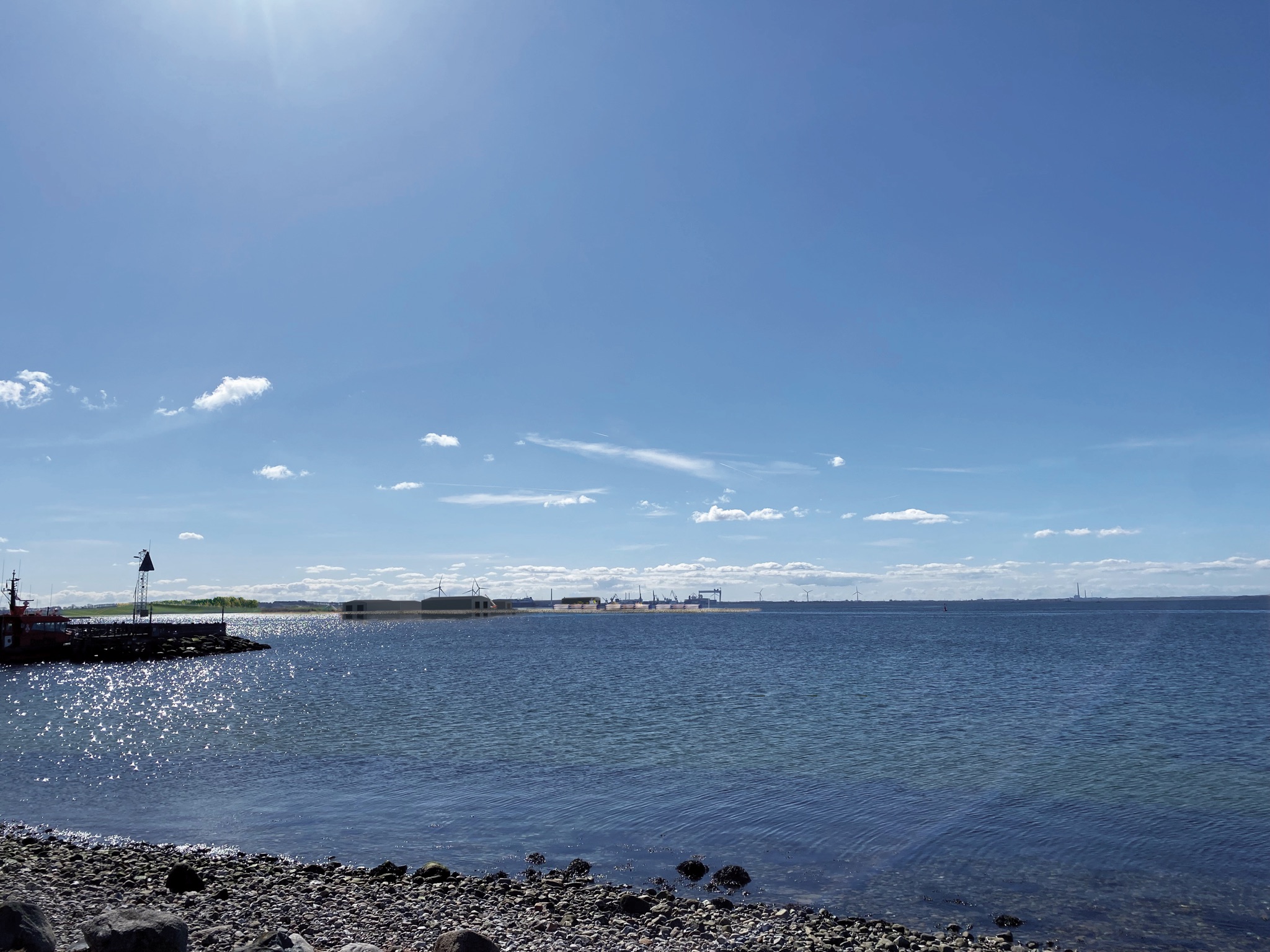 landscape visualization of the Odense Havn waterfront expansion